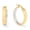 14K Two-Tone Gold, variant on 14K Yellow Gold Wide Hoop Earrings, High Polish Finish - 3/4 Inch
