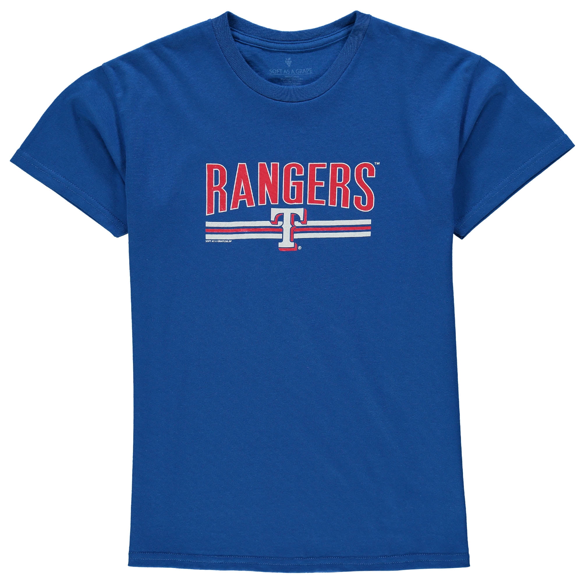 Texas Rangers Soft as a Grape Youth On Base Crew T-Shirt Royal by SOFT AS A GRAPE