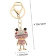 thumbnail image 2 of 2PCS Bag Charms，Cute Keychain Frog Rhinestone Crystal Keychain，Car Pendant Key Rings Clip On Bag or Purse Suitable for Dating, Beach, Camping, Vocation,and Daily Wearing（Pink+Green）, 2 of 8