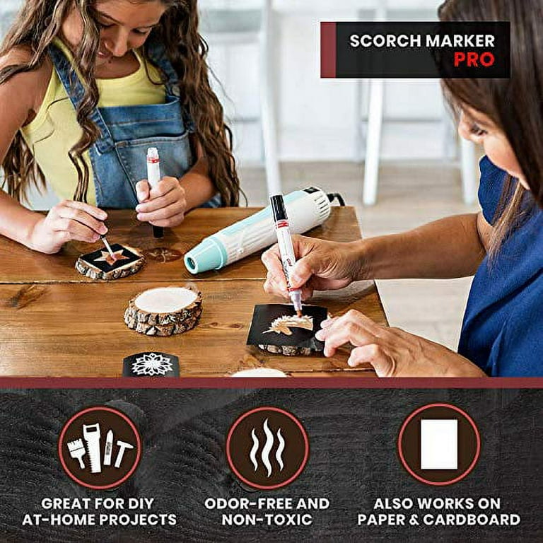 Scorch Marker Pro Original Wood Burning Marker Dual Bullet Brush Tip Made  in USA