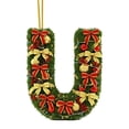 thumbnail image 2 of Christmas Tree Ornaments 2D Acrylic Monogram Pendants With Santa Hat 26 Letters For DIY Crafts And Home Decor, 2 of 5