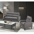 thumbnail image 3 of Topline Home Furnishings 2-piece Set: Sofa & Chair, Velvet, 3 of 4