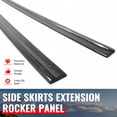 thumbnail image 3 of Ikon Motorsports Side Skirts Extention Compatible with 2008-2017 Audi S5 / A5 / A5 S-Line, Unpainted Black PU Rocker Panel Splitter Side Spoiler 2PCS, 3 of 8