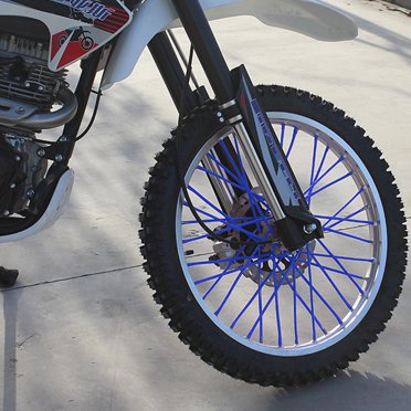 Bike Spoke 72PCS Motorcycle Dirt Skins Covers Wraps Wheel Rim Guard For CR YZ RM Front | Blue Spoke Covers