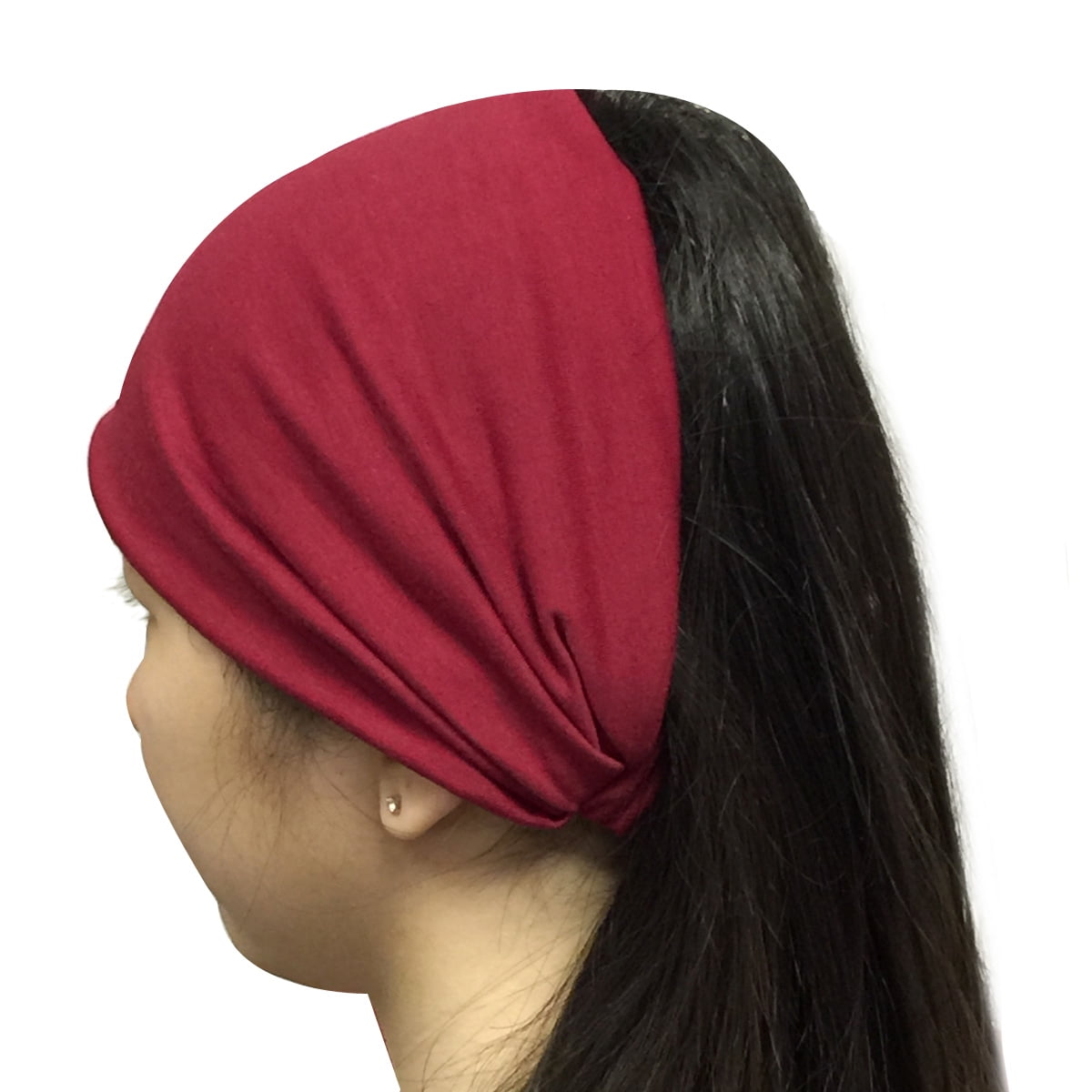 Wrapables® Wide Fabric Headband, Burgundy
