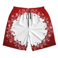 thumbnail image 3 of Uemuo Winter Christmas Snowflake Pattern Men's Swim Trunks Hawaiian Beach Bathing Suit Swimsuits Beach Quick-Dry Shorts with Pockets-X-Large, 3 of 9