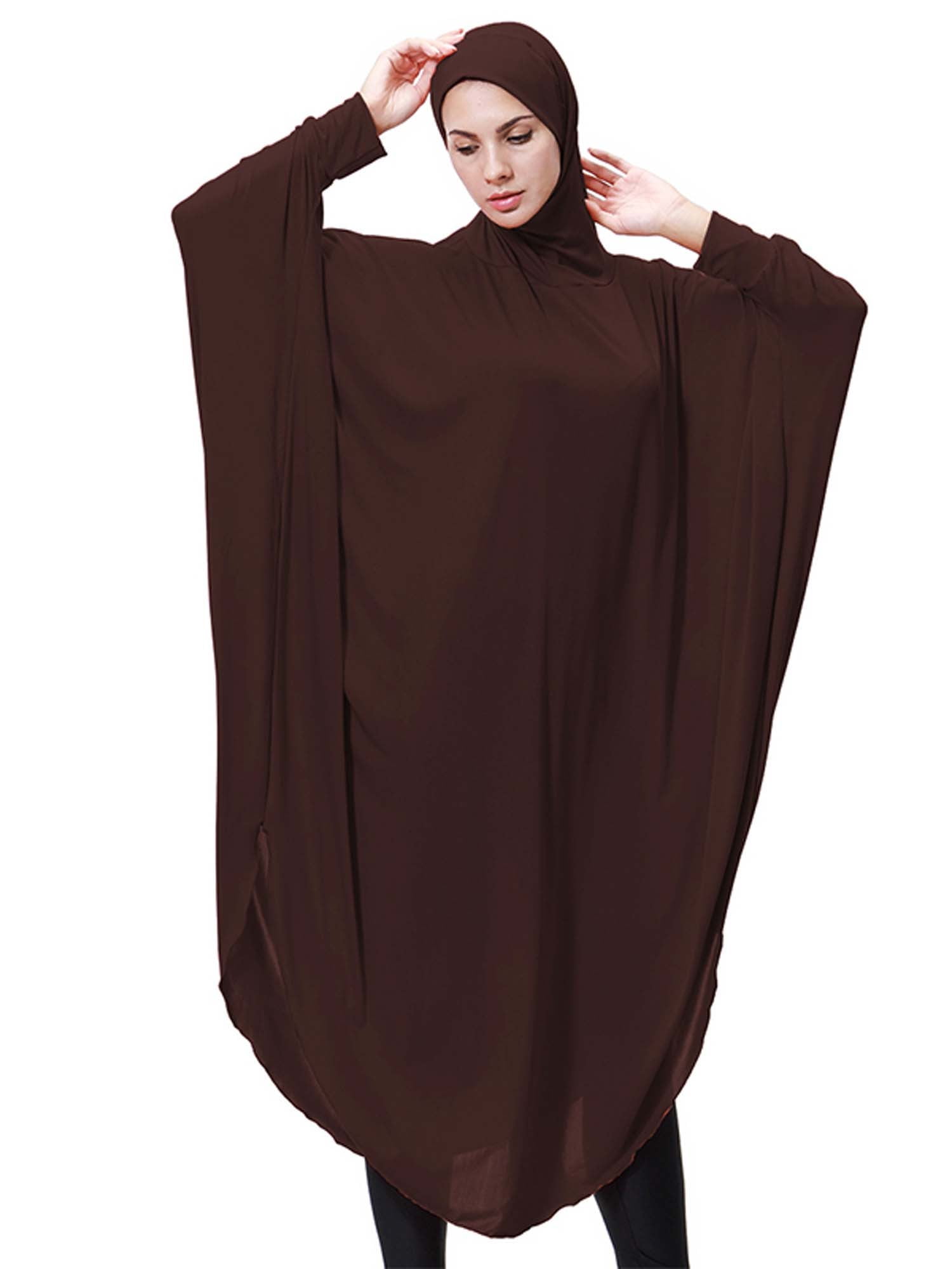 One Piece Salah Muslim Prayer Instant Big Hijab Overhead Women Jilbab Khimar 