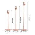 thumbnail image 3 of QTOCIO Restaurant Romantic Candlelight Dinner Glass Metal Candlestick Ornaments-3pcs, 3 of 5