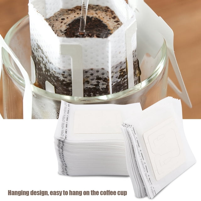 Dekaim Drip Coffee Filter, 50pcs/Set Drip Bags Hanging Cup Disposable Filter Non-woven Coffee Tea Making Tool