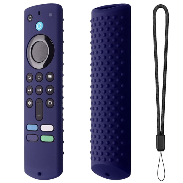Funda protectora de silicona para Fire TV Stick 4K Max con Dolby Vision, funda a prueba de golpes remota Dolby-Atmos antideslizante con correa