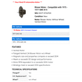 thumbnail image 2 of Blower Motor - Compatible with 1975 - 1977 GMC K15 1976, 2 of 2