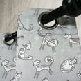 thumbnail image 2 of Ambesonne Flower Grommet Curtain Single Panel, Cat Kitten Cartoon, 50"x60", White, 2 of 5