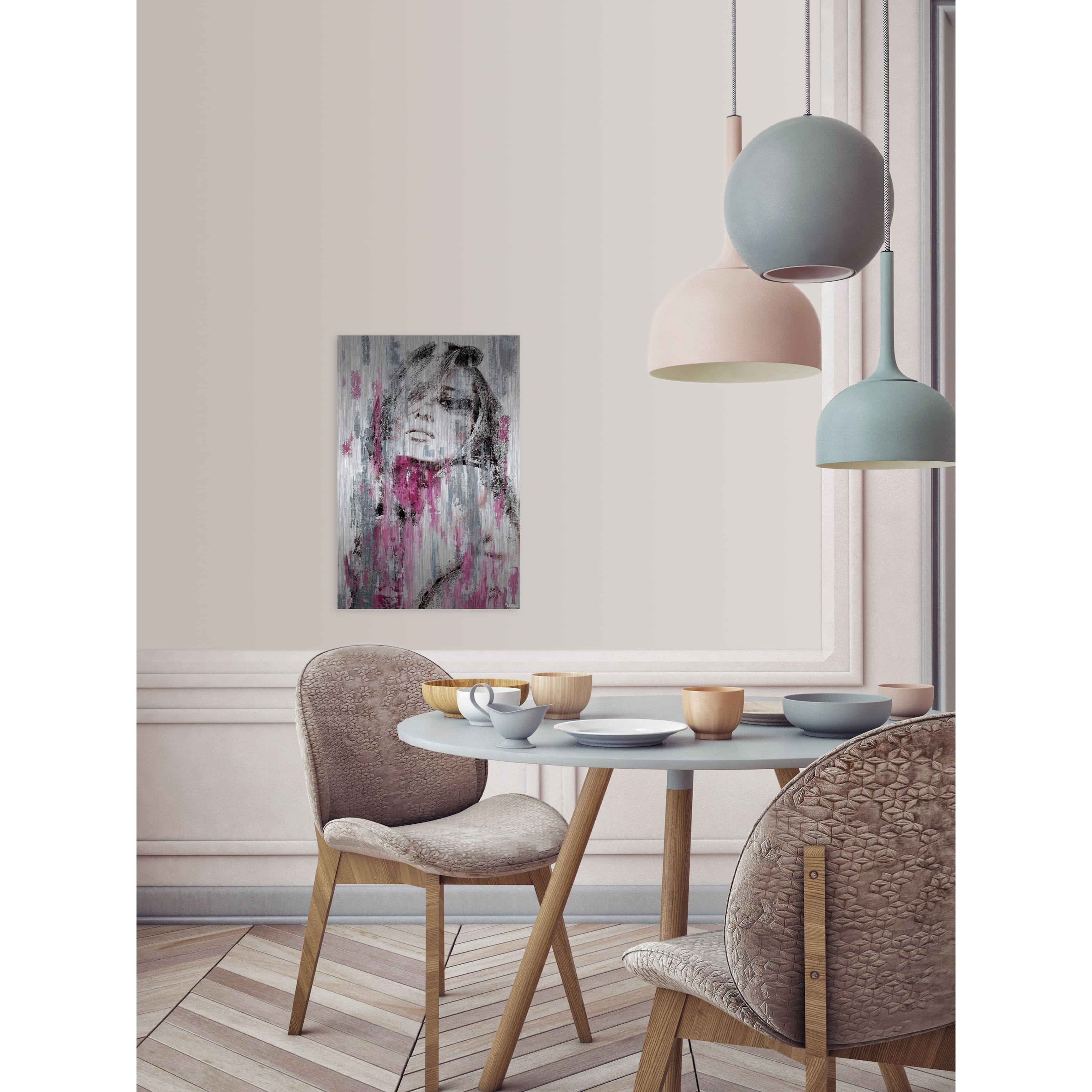 Marmont Hill "Hello Beauty" Painting Print on Brushed Aluminum