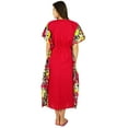 thumbnail image 6 of Bimba Womens Cotton Kaftan Long Pannel Kimono Caftan Elastic Waist Night Wear, 6 of 8