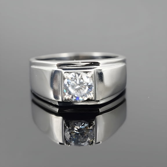 DESIGNICE Stainless Steel Rings for Men Rhinestone Promise Rings Delicate Design Knot Set Fashion Ring Light High Grade Ring Valentine'S Day Father’S Day Birthday Gift for Him Silver Size 11