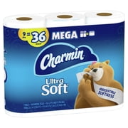 Charmin Ultra Soft Toilet Paper, 9 Mega Rolls