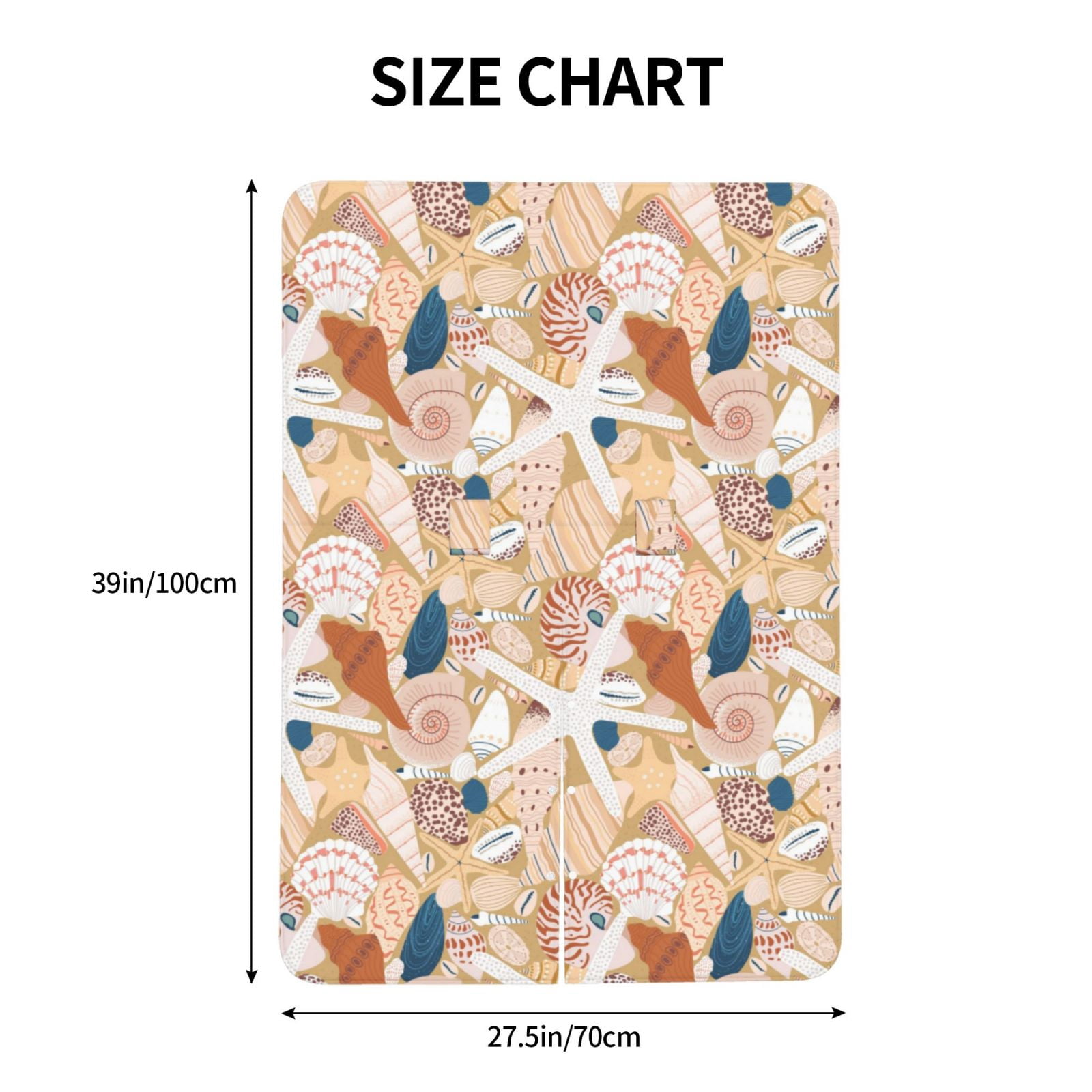 Naloa Tropical Beach Sea Shell Baby Car Seat Cover, Breathable Baby Carrier Cover, Multiuse Baby Carrier Cover & Nursing Breastfeeding Cover