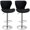 Black, variant on HOMCOM Swivel Adjustable Counter Height Bar Stools Set of 2 with Footrest