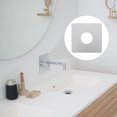 thumbnail image 3 of Raindrops 2Pcs Square Self-Adhesive Lock Hole Cover Silver ABS For Kitchen And Bathroom, 3 of 7