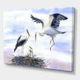 thumbnail image 3 of Designart ' Storks With Babies In The Nest ' Farmhouse Canvas Wall Art Print, 3 of 3