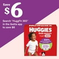 thumbnail image 3 of Huggies Little Movers HuggFit 360° Baby Diapers with 360° Waistband, Size 5 (27+ lbs), 56 Count (Select for More), 3 of 16