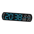 thumbnail image 3 of Reloj despertador digital con LED, versátil, regalo de cumpleaños, práctico reloj digital de escritorio para decoración de dormitorio y sala Azul, 3 of 8