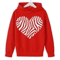 thumbnail image 5 of Xdegoge Girls' Heart Hoodie Fashion Print Sweatshirt for Kids Valentines Casual Pullover Oversized Hoodies Long Sleeve Csaual Loose Sweatshirts, 5 of 8