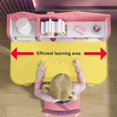 thumbnail image 4 of Dapmiu Kids Desk Chair Set with Storage Drawer, Widened Writing Area & Hollow Breathable Backrest Pink, 4 of 7