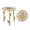 thumbnail image 3 of TOV Furniture Table d'Appoint Flor 18"H en Aluminium/fer de Transition en Laiton, 3 of 8