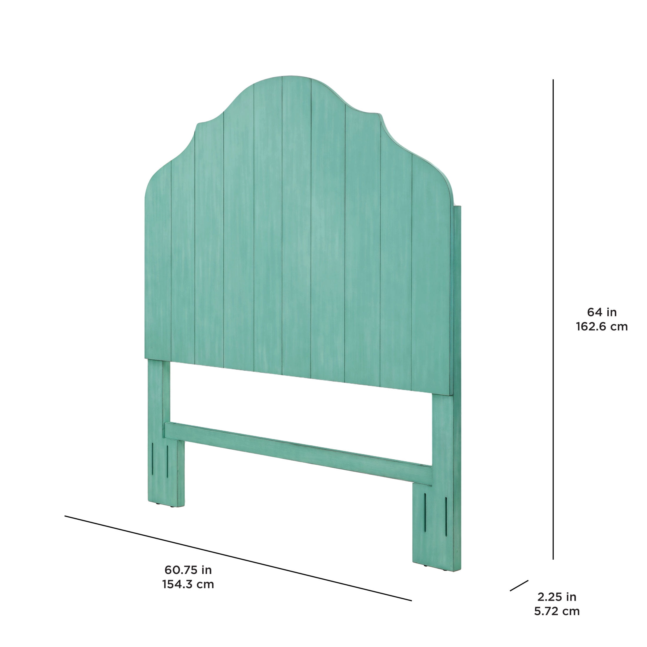 The Pioneer Woman Queen Headboard Made With Solid Wood Frame, Teal
