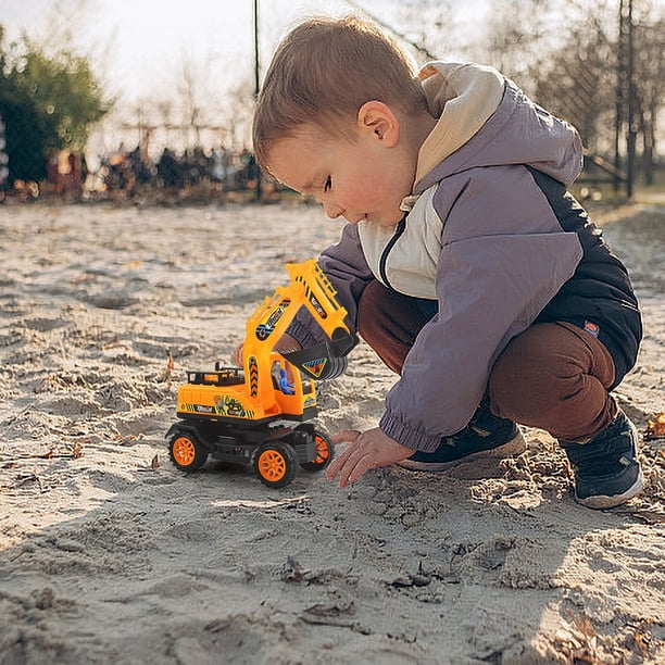 Fiudx Ofertas Flash Del Día Vehículo De Ingeniería De Otoño, Excavadora Inercial Para Niño, Juego De Excavadora, Juguete Para Niño