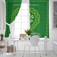 thumbnail image 5 of St. Patrick's Day Blackout Curtains for Bedroom, Green Country Lucky Leaves Chic Border Thermal Insulated Kitchen Drapes with Grommets, Light Blocking Window Treatment, 2 Panels 52" x 54", 5 of 7