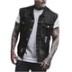 thumbnail image 2 of Ceisia Men's Regular-Fit Turn-Down Collar Single-Breasted Distressed Denim Sleeveless Vest Gift, 2 of 3