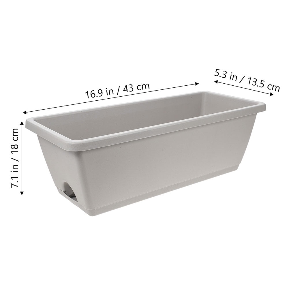 PAMINGONO Resin Plant Pots Window Box Planter for Indoor and Outdoor Gardening, Decorative Household Planter Set