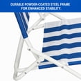 thumbnail image 5 of Mainstays Low-Profile Beach Sand Chair, Blue and White Stripe, 5 of 13