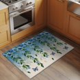 thumbnail image 3 of Rectangle Area Rug 2x3ft,Blossom Flower Country Foliage Washable Carpet Non-Slip Runner Accent Rugs Indoor Floor Mat for Bedroom Living Room Decor,Green Leaf Retro Linen, 3 of 9