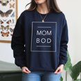 thumbnail image 4 of EcoLoom Mom Bod Proud Mother Gym Workout Mum Long Sleeve Unisex Midweight Crewneck Sweatshirt, 4 of 4