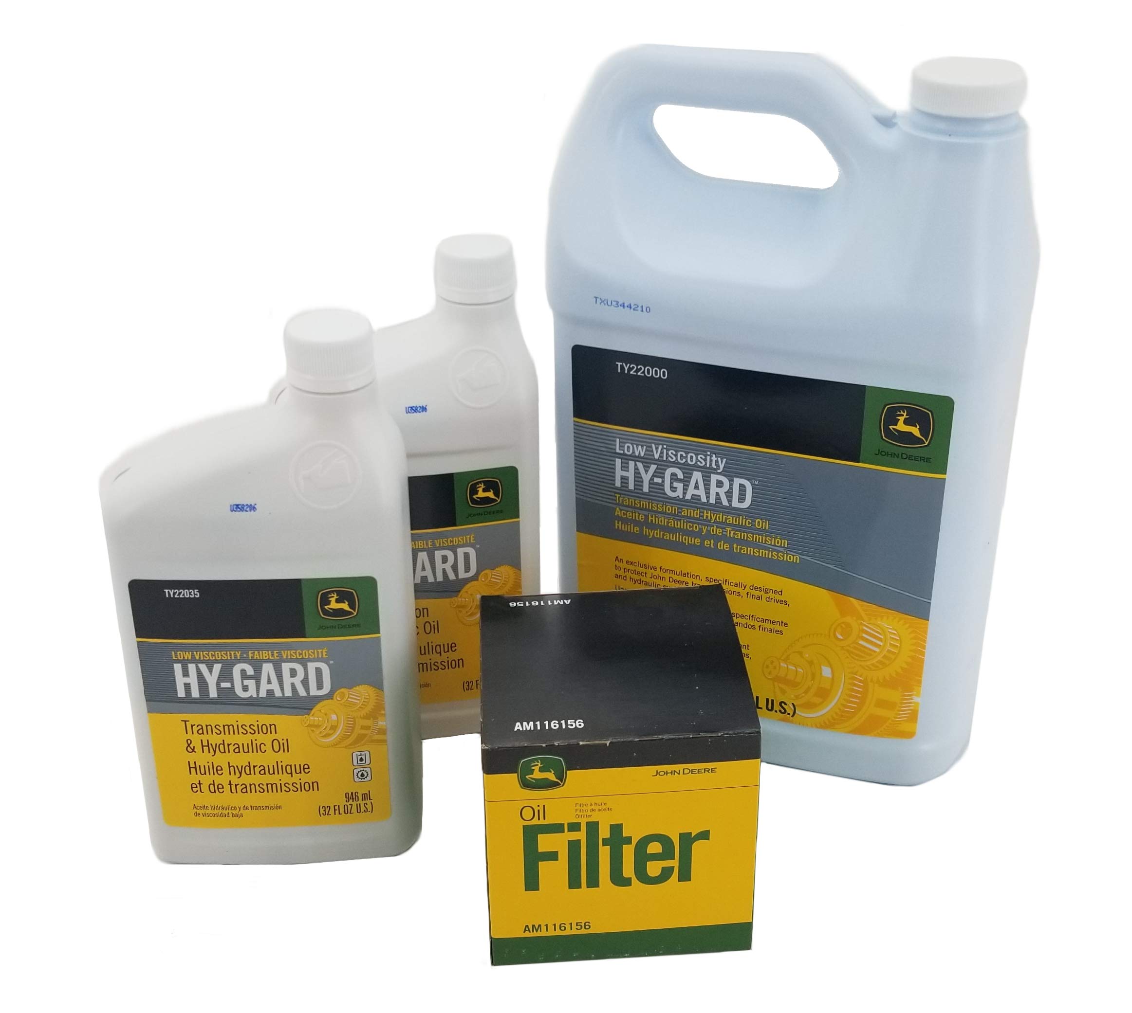 John Deere 425/445/455 AWS Transmission Filter/Oil Kit AM116156B