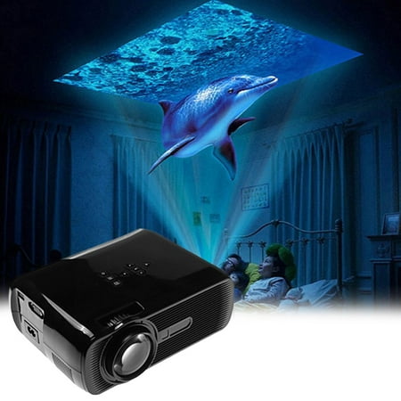 Multimedia Smartphone - Mini LED Projector HD 1080P 1500 LM Home Theater Video Projector Home Multimedia Cinema TV Laptops Smartphones BL-80 Black On Sale