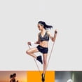 thumbnail image 2 of Adjustable Jump Rope Leather Rope with Comfortable Sponge Handles for Skipping Boxing Exercise, 2 of 6