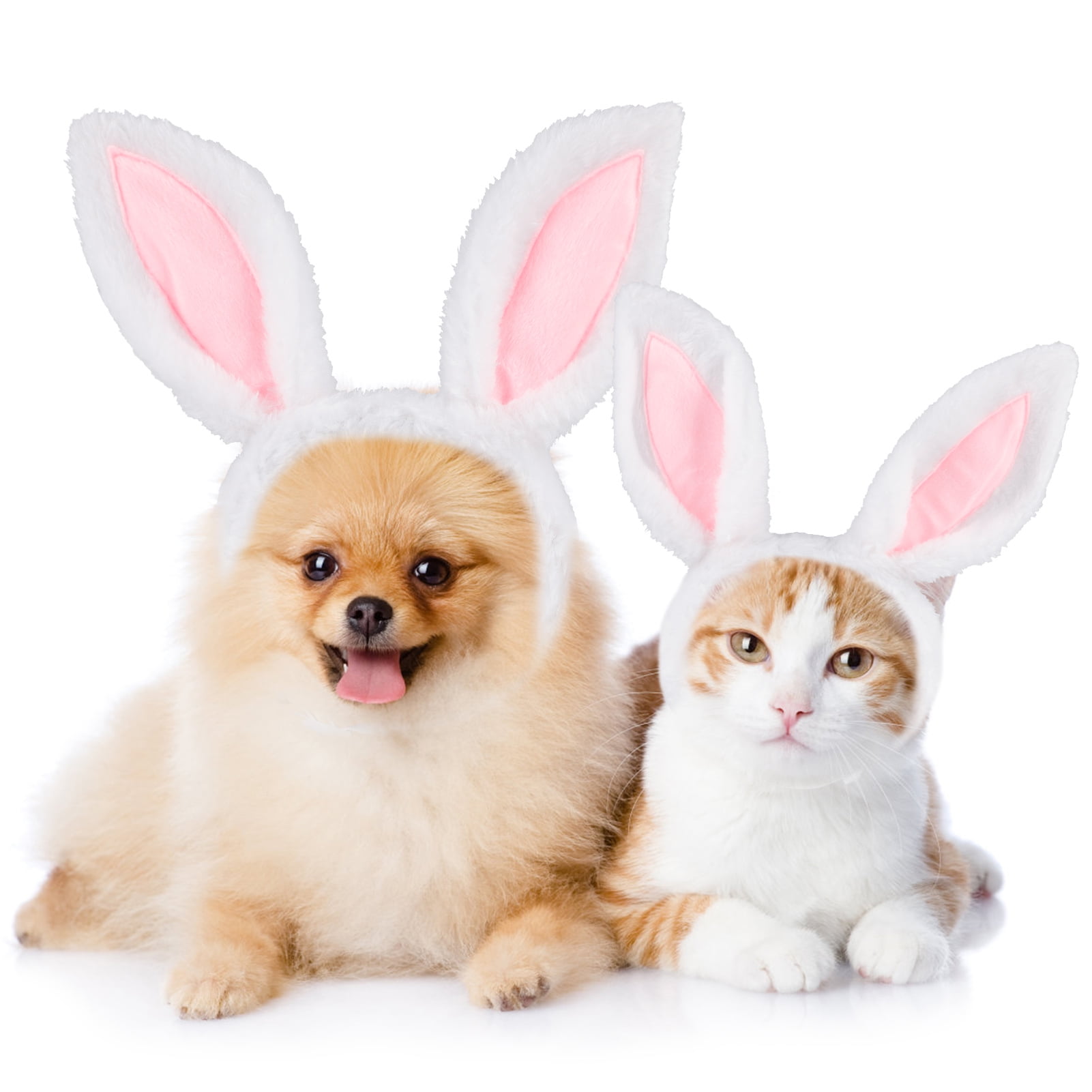 2PCS Easter Bunny Ears Cat Hat Soft 