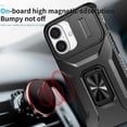 thumbnail image 4 of Funda para GANGXUN iPhone 16 - Soporte metálico, Función magnética, Negro, 4 of 5