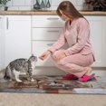 thumbnail image 4 of Upgrade Your Floor with Turquoise & Grey Abstract Art Kitchen Rugs, Non-Slip, Ideal for Any Space, 4 of 7