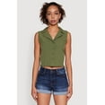 thumbnail image 2 of Womens Trendy Button Front Cropped Blazer Vest, 2 of 5