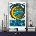 thumbnail image 3 of IDEA4WALL Framed Canvas Wall Art for Living Room, Bedroom Whale Canvas Prints for Modern Home Decoration Ready to Hang, 3 of 4