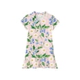 thumbnail image 5 of CCRFTGI Polo Dresses for Kids Girls Size 10-12 Back To School Short Sleeve Uniform Casual Floral Print Pleated Flare Skater Polo Dresses Summer Button-Down Collar Pique Polo Dress Pink 5-6 Years, 5 of 5