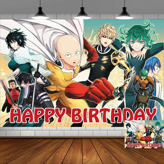 One punch man Backdrop Banner Party Supplies Poster Movie Theme Background for Photography Birthday Decorations