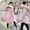 Pink, variant on Levmjia Ladies Winter Coat Full Zipper Hooded Puffer Jacket with Pockets Petite Women's Thickening Velvet Keeping Warm Casual Coat With Hat
