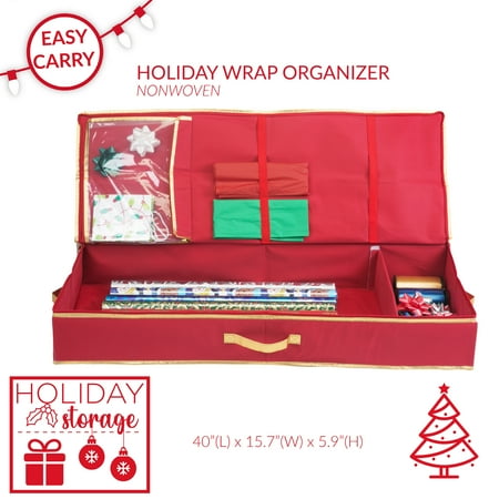 Simplify Christmas Holiday Gift Wrap Box Organizer in Red