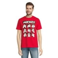 thumbnail image 5 of Disney 100 100th Anniversary Men's & Big Men's Mickey Mouse Faces and Time Flies Graphic Tee Shirts 2-Pack, Sizes S-3XL, 5 of 6